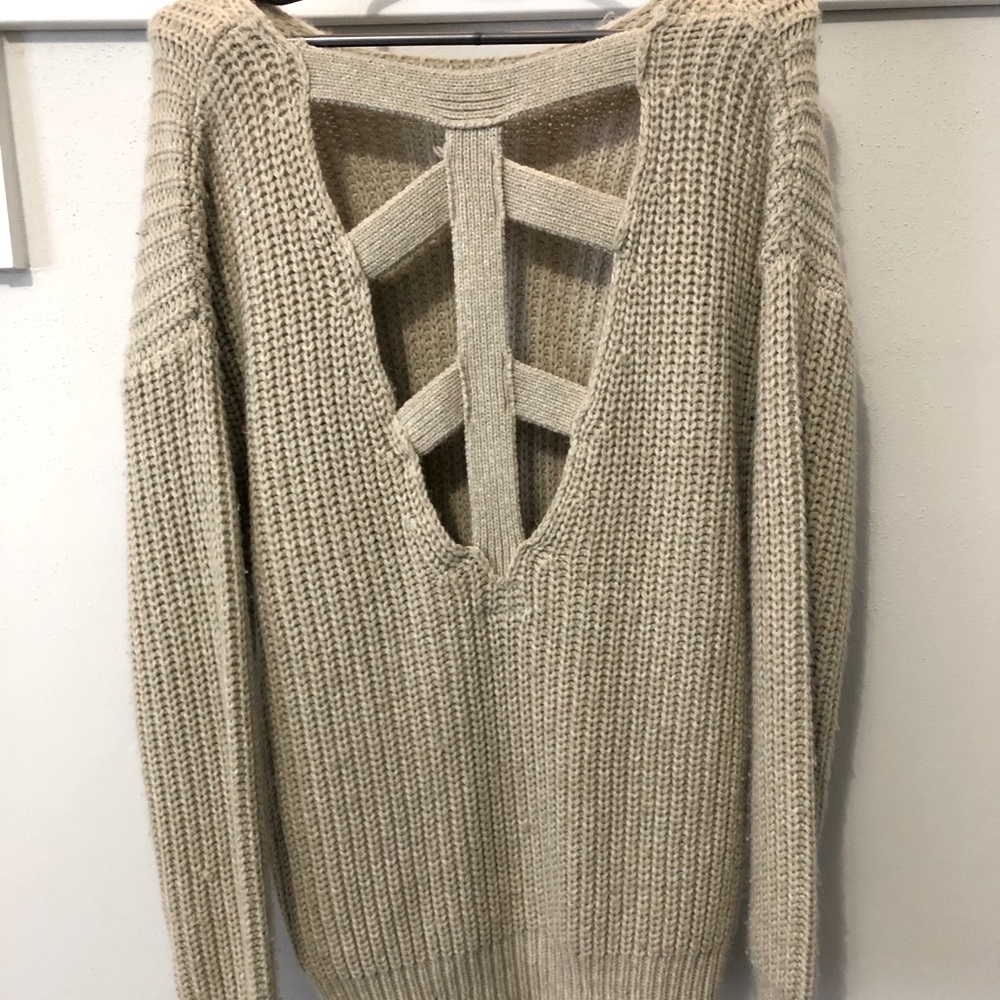 Sparkle & Spade Open Back Sweater